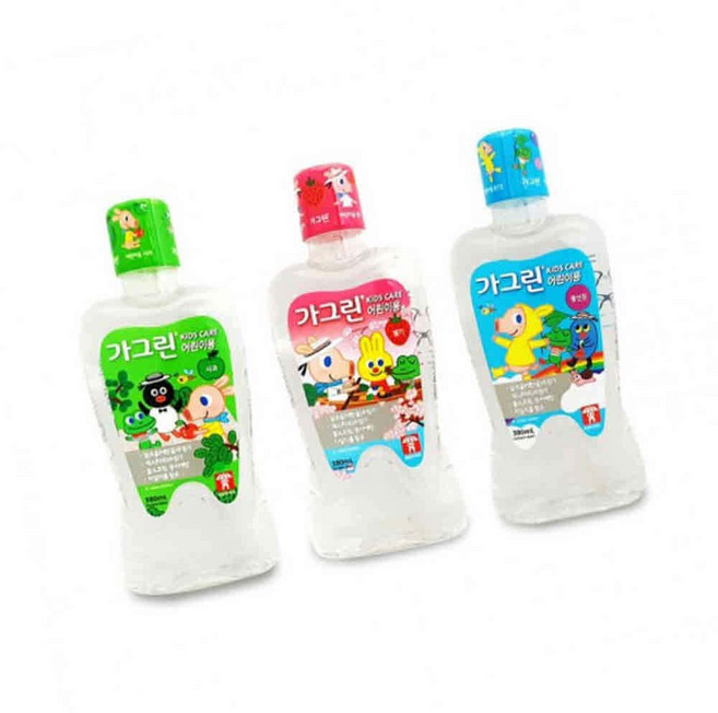 가그린 어린이용 380ml 딸기 사과 풍선껌 사과향, 1개