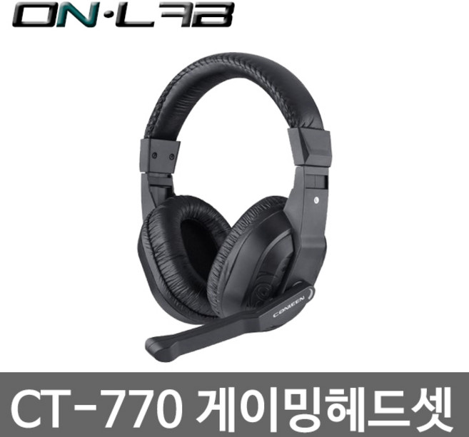 Canleen 게이밍헤드셋 CT-770 어학용 PC 게임용, 블랙블루