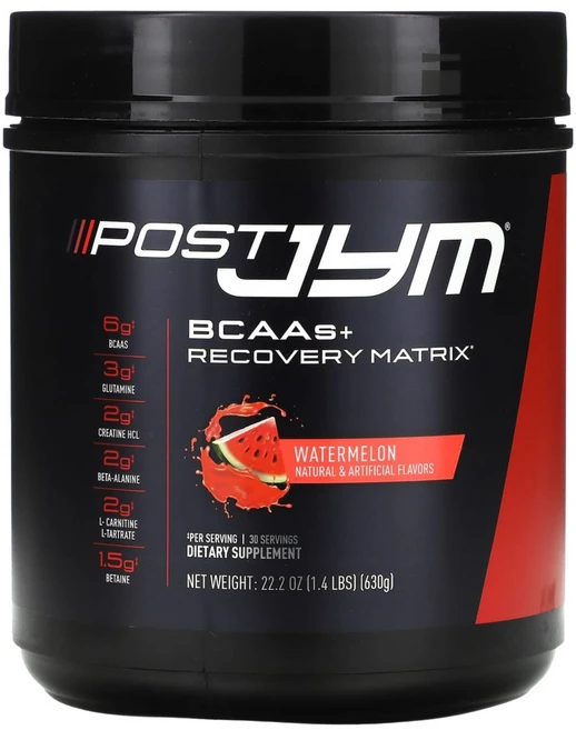 JYM Supplement Science BCAA 분지 사슬 아미노산 + 리커버리 매트릭스 수박 맛, 1개, 630g - 쿠팡