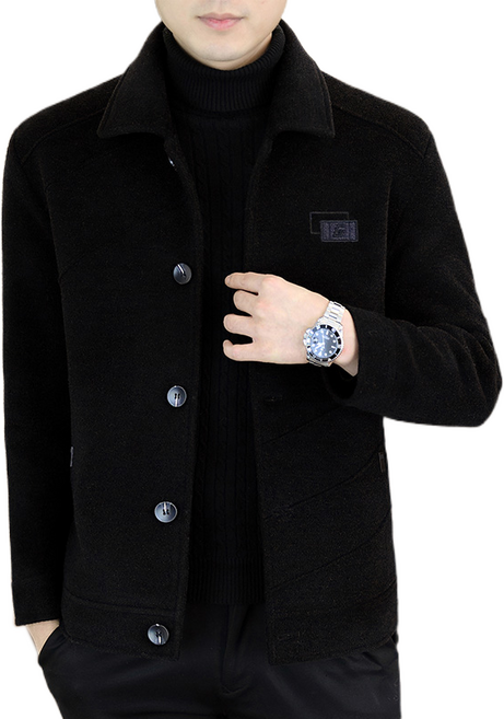 추동 남성 모직 코트 캐주얼 도톰 코트 기모 자켓 셀럽당 T0191