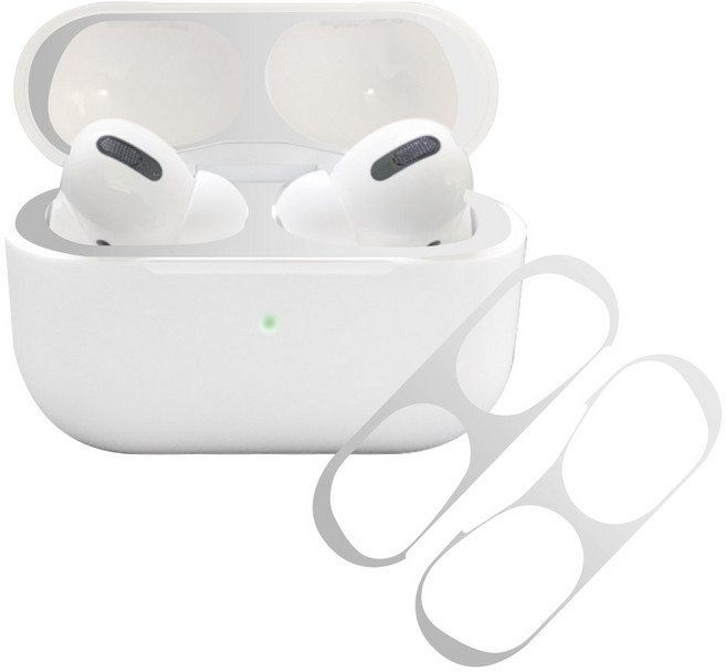 아이엠듀 에어팟 프로 PRO 철가루방지 스티커 18K 금도금, (실버그레이), 에어팟(PRO) 18K철가루스티커