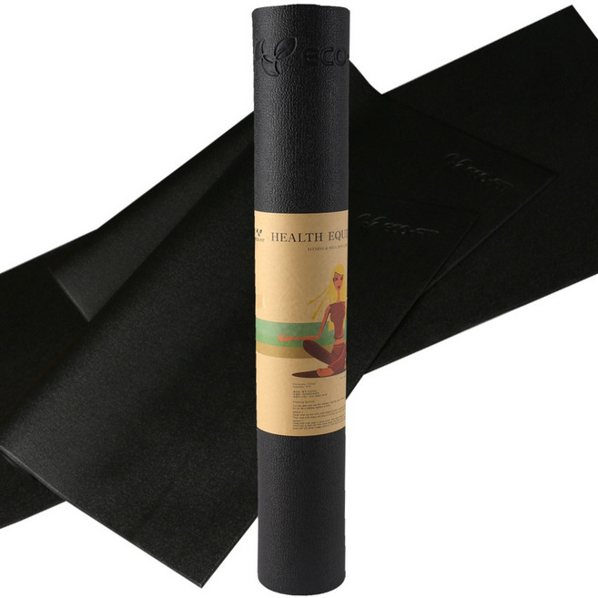 에코핏 헬스기구매트 방음 미끄럼방지 충격흡수매트 매트, 블랙