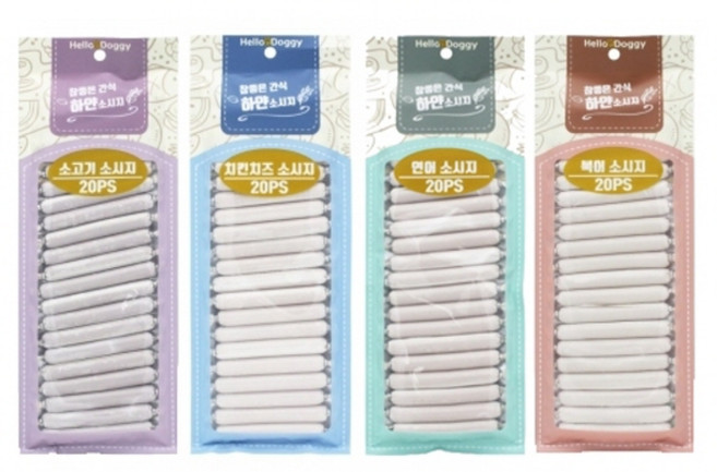 맛있는 강아지간식 참좋은간식 하얀소세지 20p, 1개, 180g, 단품