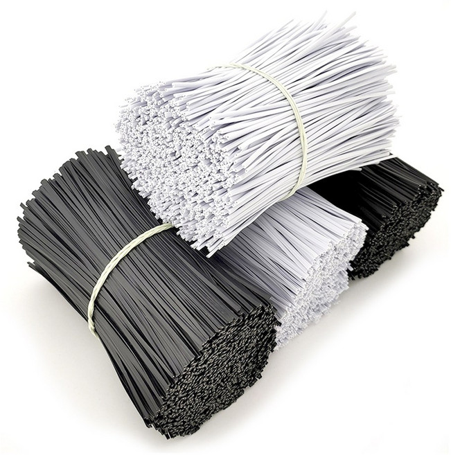 원스탑 강력 PVC코팅 전선끈 철끈 철사끈 빵끈 컬러타이 12cm 1000개, 흑색