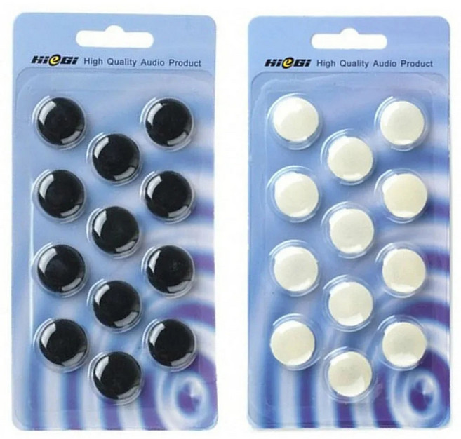 HieGi Eartips Foam Cushions for Earphones Earbuds (6 pairs) Earphone Tips, 2.Black, 1개