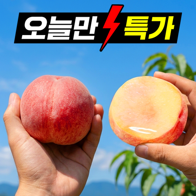 [하루50박스특가] 고당도 말랑이 백도 복숭아, 1박스, 4kg