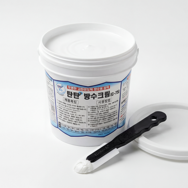 생활9단 탄탄방수크림 C-75, 1세트, 1.2kg + 마감코킹헤라