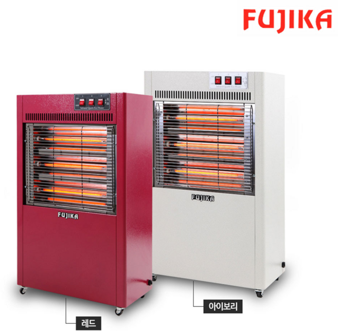 후지카 건강 온열 난방기 FU-1610 나노카본(투명) 18평형, 레드, 레드