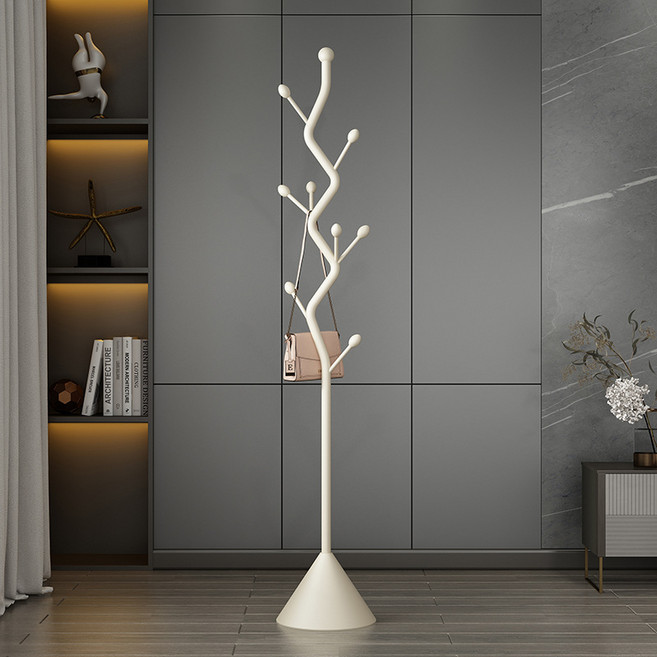 쓰러지지 않고 안정적인 대용량 옷걸이 행거, 흰색