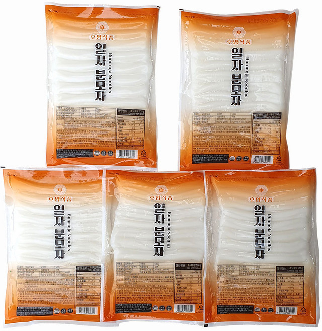새마원 HACCP 국내생산 일자 분모자 500g 당면 원형 둥근 떡볶이, 5개