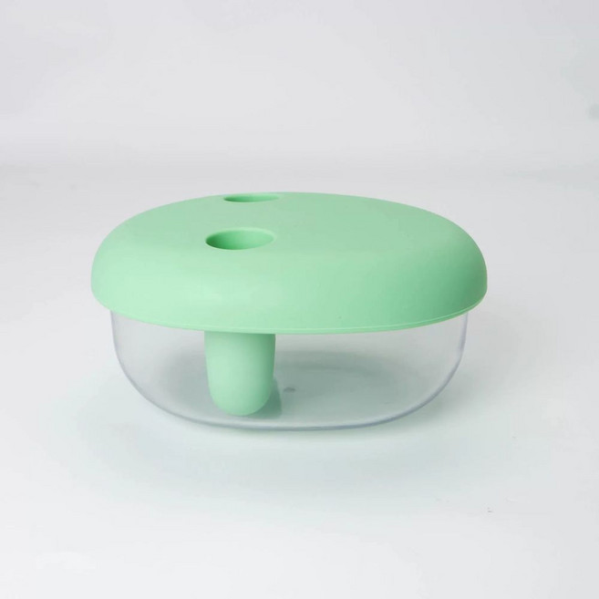 손가락 집게형 간식통 수납 뚜껑 과자 실리콘 아이디어상품 스낵 젓가락, A. 그린핸즈프리 스낵 박스