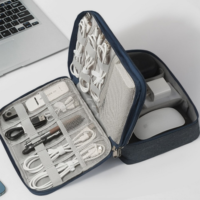 마상트 디지털 파우치 usb 여행 휴대 케이블 보조 배터리 멀티 포켓