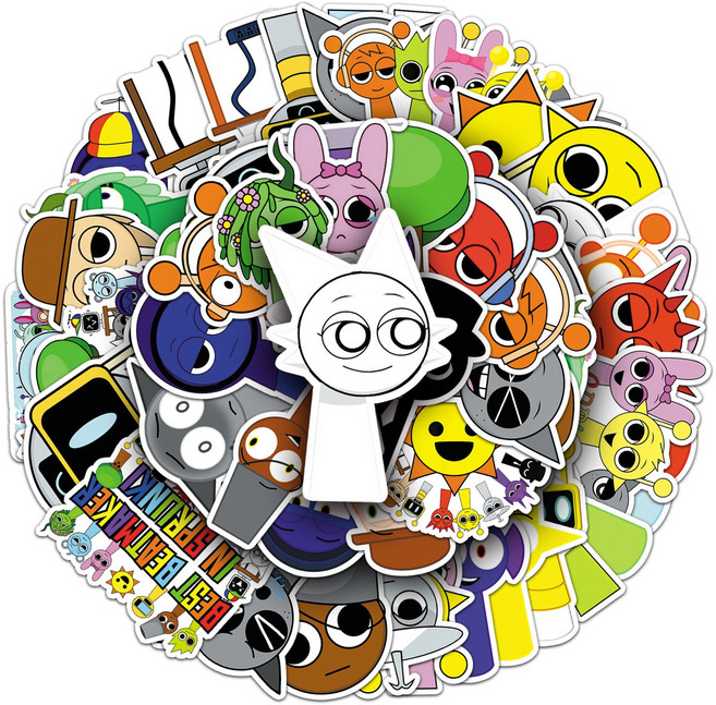 번블랙 로봇 캐릭터 우주 행성 학습지 스티커 어린이 굿즈, 1개, 스프런키A