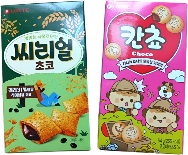 씨리얼 초코 42g 10개 + 칸쵸 54g 10개 (내 이름을 찾아라 2탄), 20개