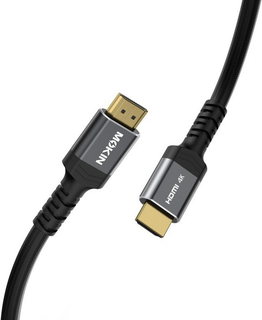 MOKIN HDMI 影音線 4K@60Hz 高速傳輸 24K鍍金接頭 鋁合金外殼 耐用編織線材, 1個, 1m