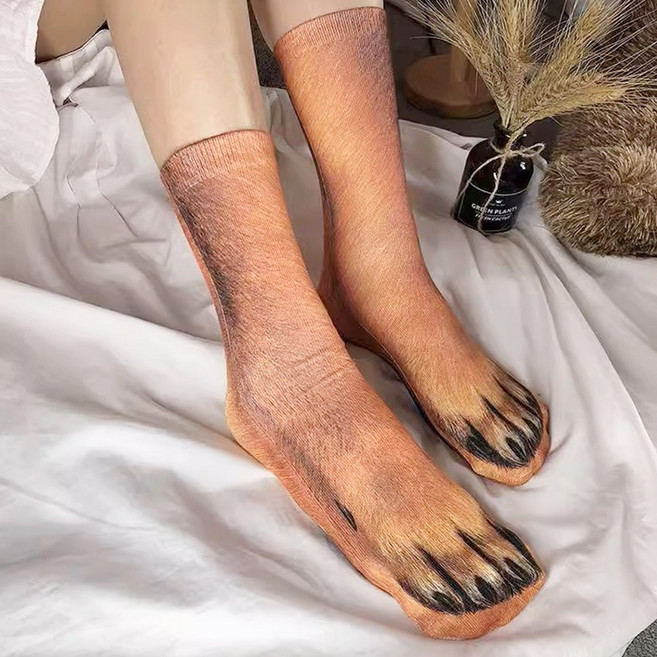 허니잼 킹받는 동물 발 양말 2P세트 헬스 운동양말 선물 파티소품 쓸데없는 웃긴 선물