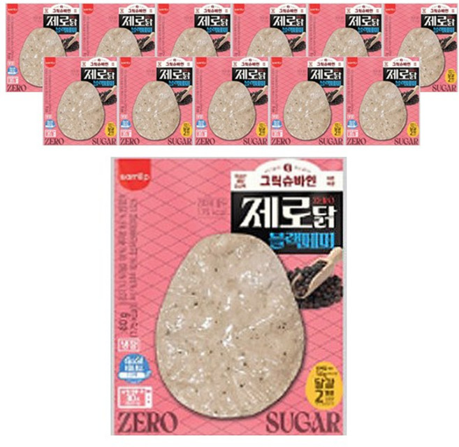 삼립 그릭슈바인 제로닭 블랙페퍼 80g x 12개 / 닭가슴살 스테이크