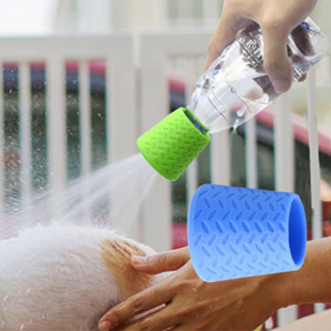 휴대용 페트병 샤워헤드 샤워기 캠핑 여행 샤워기 2p세트, 2개, 그린1개 블루1개