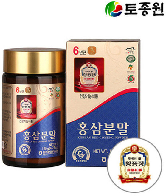 6년근 홍삼분말 120g 풍기인삼농협, 6년근 홍삼분말120g, 1개