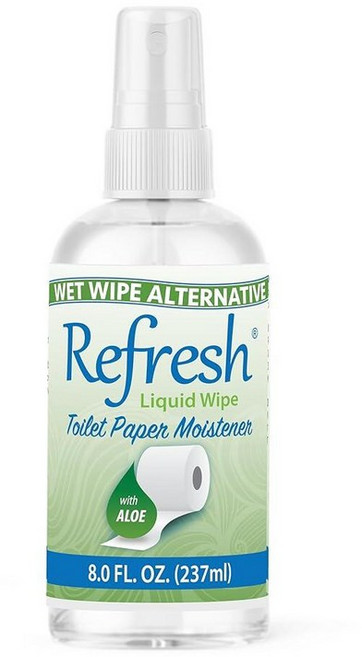 Refresh Liquid Wipe 프리: 화장지 스프레이 (민감한 피부 스프레이 236.6ml (8액량 온스) 1팩), 8액량 온스 (1병), 오리지널 스프레이