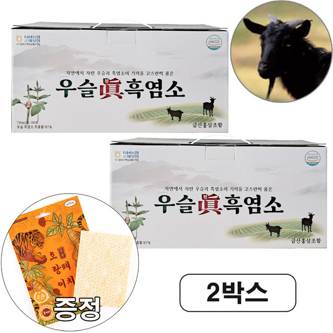 금산홍삼조합 우슬 진 흑염소 HACCP인증 국내산 우슬 흑염소 다온건강 선물추천, 60개, 70ml