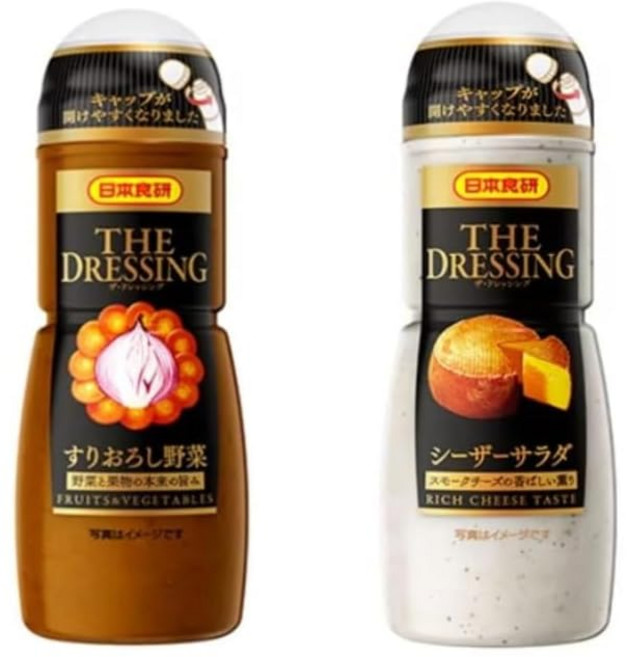 니혼숏켄 ThE DRESSING 드레싱 갈은 야채&시저 샐러드 300ml ×2개 세트