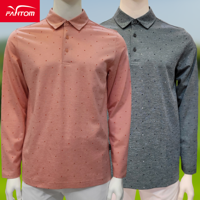 5층 [신사] (25 S/S) 팬텀 골프 남성 믹셀 패턴 카라 긴팔 티셔츠 211E1TO102_송파점