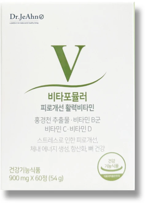 닥터제안 비타포뮬러 피로개선 활력비타민 활성엽산 1개월 900mg x 60정 홍경천 종합 비타민B C D 홍비씨, 1개 - 쿠팡