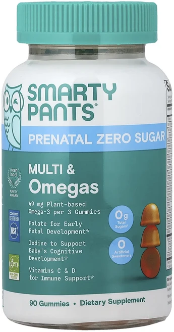 새해 첫좋은선물 SmartyPants 임산부용 설탕 제로 멀티 및 오메가 구미젤리 레몬 맛 구미젤리 90개 제대로 할인합니다, SmartyPants임산부용설탕제로멀티및오메가구미젤리레 - 쿠팡