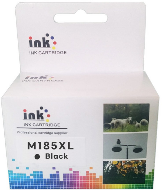 대용량 삼성잉크 INK-M185 C185 XL SL-J1680 J1683 J1685 J1780W J1780DW 호환, 1개, 검정