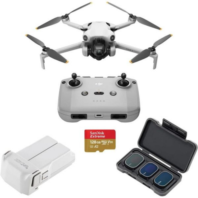 DJI 미니 4 프로 드론 RC-N2 컨트롤러 포함 4K60fps HDR 영상 스마트 귀환 기능 번들, DJI 미니 4 프로 드론 RC-N2 컨트롤러 포함 4, 1개