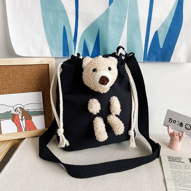 소풍 곰돌이조임끈 미니백 크로스백 핸드폰가방