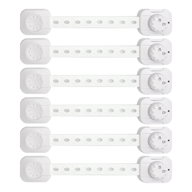 밴드형 다이얼 서랍 유아 이중 안전잠금장치, 혼합색상, 6개