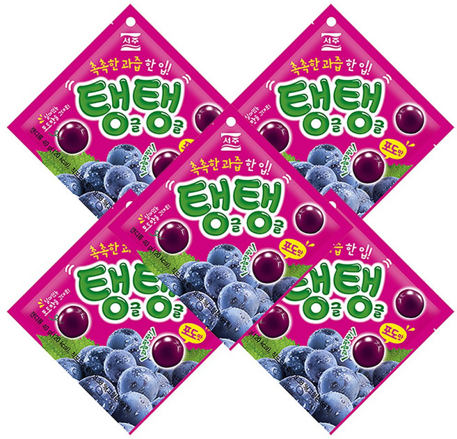 서주 탱글탱글 포도맛 츄잉젤리 1개입, 40g, 5개