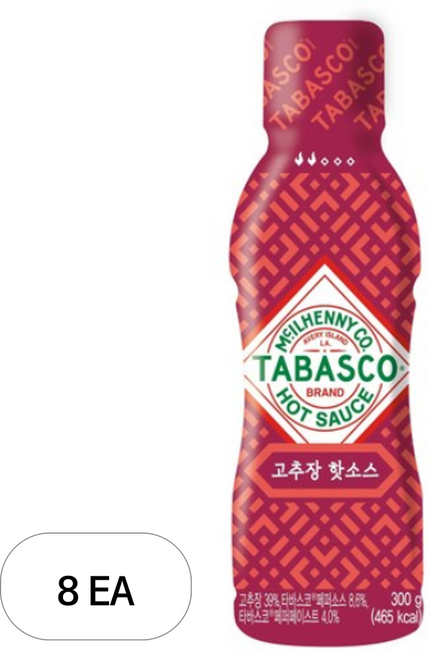 타바스코 고추장 핫소스, 8개, 300g