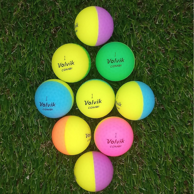 볼빅 콤비 반반볼 무광 A+ 10구, 1개, 10개입