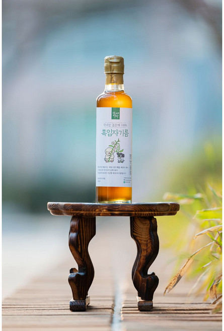 강이네식탁 국산 경상북도 예천 흑임자기름 (검은깨), 1개, 300ml