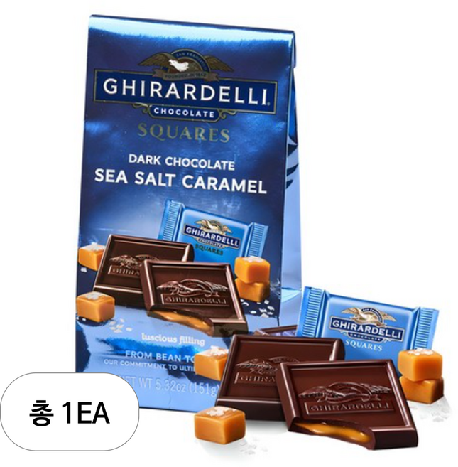 기라델리 다크초콜릿 씨솔트카라멜, 151g, 1개