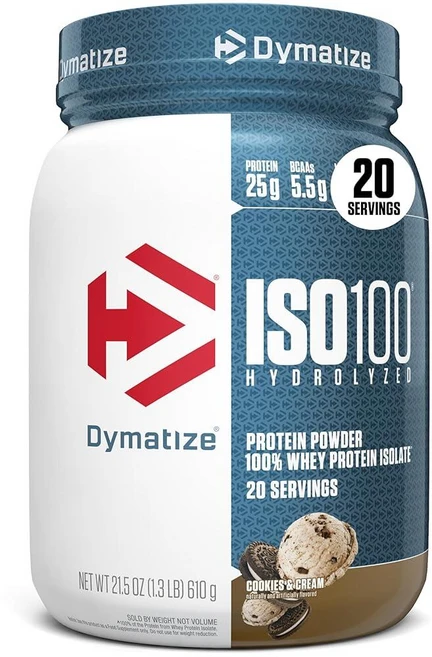 Dymatize 다이마타이즈 ISO100 가수분해 단백질 파우더 25g 20회분 단백질보충제, DYMATIZE 20회분 (1팩), 1개, 610g - 쿠팡