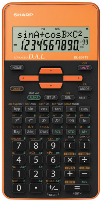 샤프 공학용계산기 EL-509TS_RG 오렌지 한글메뉴얼 제공, 1개