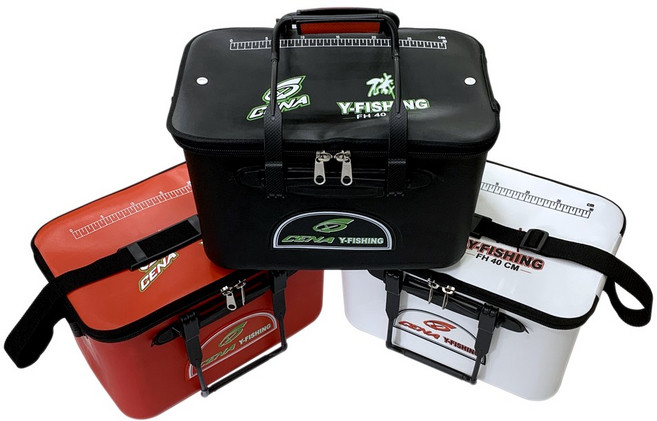 CENA 국산 EVA 하드 밑밥통 FH40CM 다기능 보조가방 삐꾸통 살림통, 레드