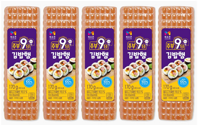 [목우촌] 주부9단 김밥햄170g, 170g, 5세트