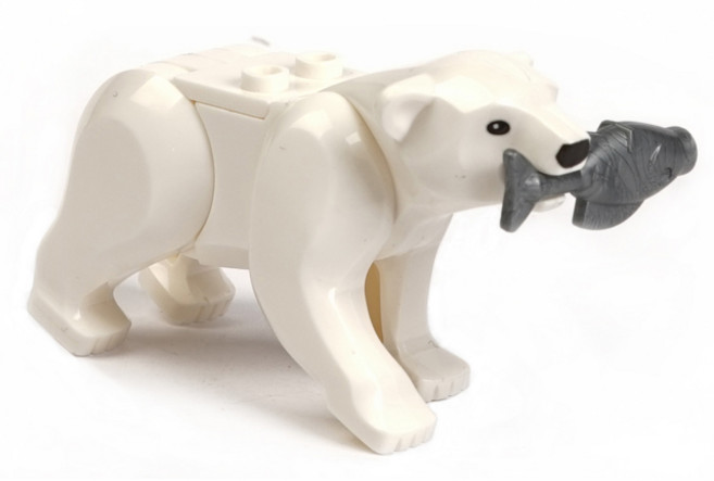 동물 호환 블럭 미니 피규어 모음, 18. 백곰, 1개