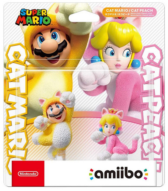 닌텐도 아미보 고양이 마리오 + 피치 더블 2세트, 1개