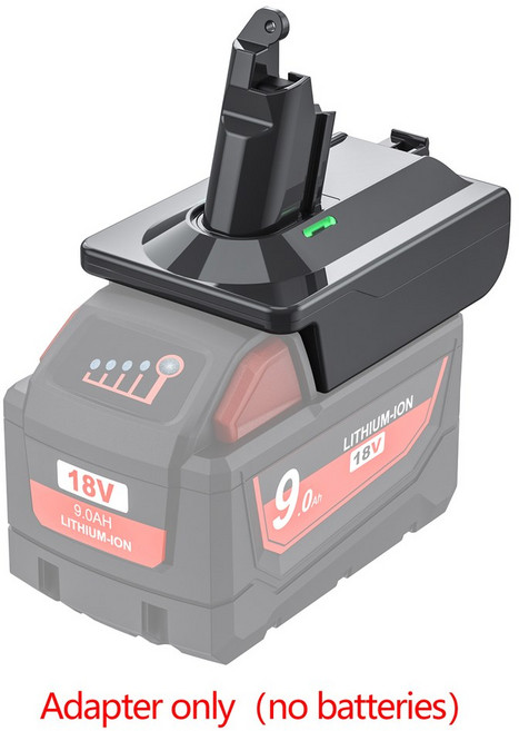 마키타 디월트 밀워케용 어댑터 18V 리튬 배터리 변환기 다이슨 호환 V6 V7 V8 시리즈 진공 청소기 도구 DC58 SV11 SV10, 3) For Milwaukee to V6, 1개