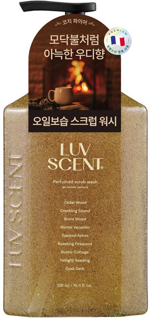 럽센트 스크럽 워시 코지파이어 시더우드향, 1개, 500ml