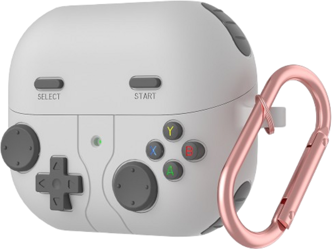 투에이비 갤럭시 버즈 실리콘 게임기 케이스, 1개, 그레이, 버즈3/버즈3 Pro/버즈3 FE