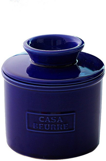 까사뵈르 버터벨 크록 상온 보관 보존 소분 용기 도자기 포세린 CASA BEURRE BUTTER BELL, 네이비, 1개