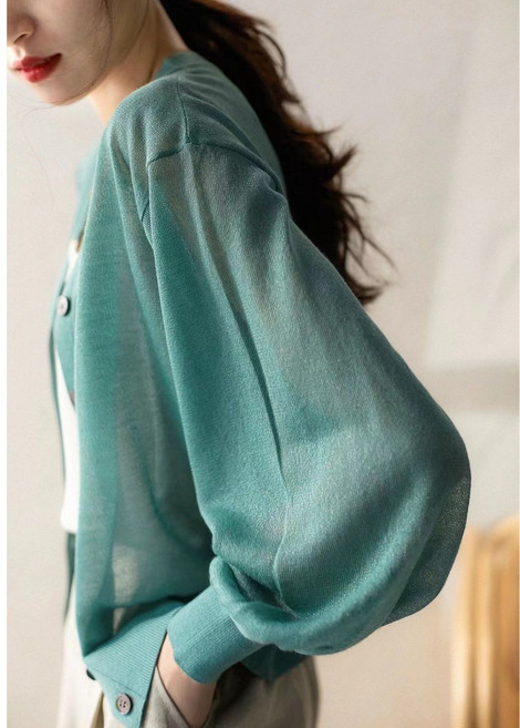 BESTHO 우아한 여성 가디건 퍼프 가오리 스타일