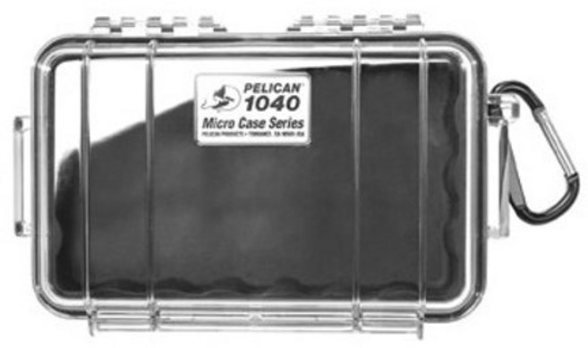 펠리칸 케이스 1040 마이크로 케이스 / 이어폰 포터블 꼬다리DAC 방수, 1개, 1040(블랙/클리어)